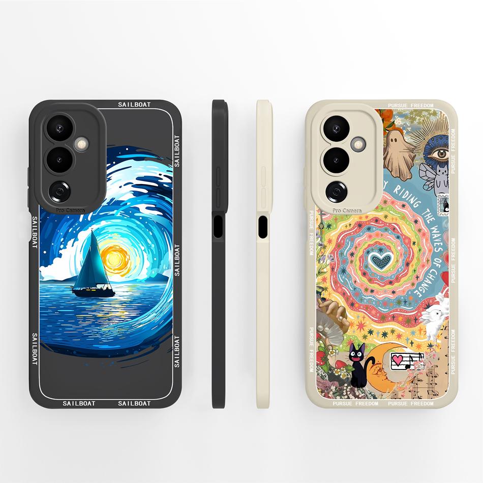 For Tecno Pova 4 5 Pro Phone Case Funny Animals Soft Smooth Liquid Silicone High Quality Cover For Tecno Pova5 Shockproof Shell