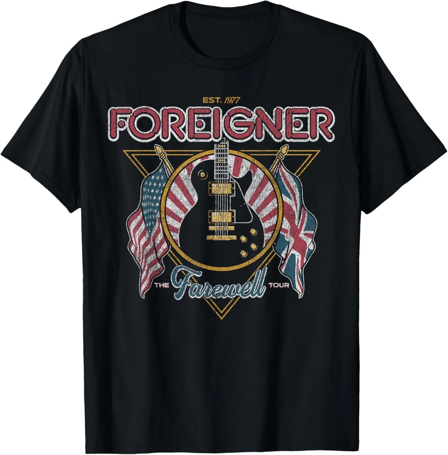 Foreigner Guitar Flag T-Shirt 2XL