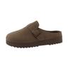 Dames 2025 Lente Retro Gesloten Teen Mule Pantoffels, Zacht & Antislip Dikke Zool Birkenstock-Stijl.