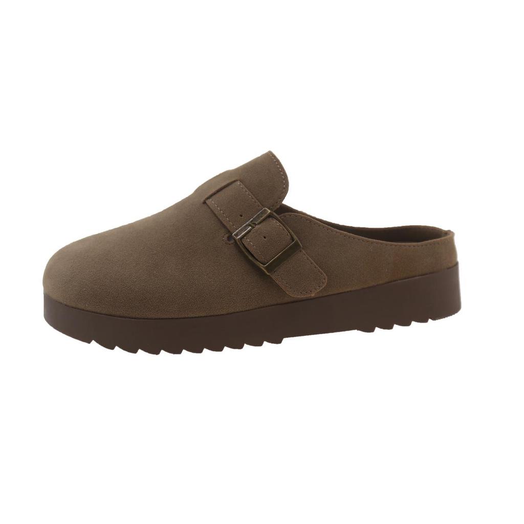 Dames 2025 Lente Retro Gesloten Teen Mule Pantoffels, Zacht & Antislip Dikke Zool Birkenstock-Stijl.