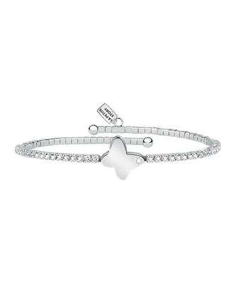 Brass And Zircon Bracelet With White Butterfly LPS05ASE05 For Women