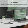 Plugable Hub with 100W 4K 60Hz HDMI Thunderbolt Compatible USB-C 4-in-1 Multi-Port Pass-Through Charging, Port, Windows, Mac, Chromebook,