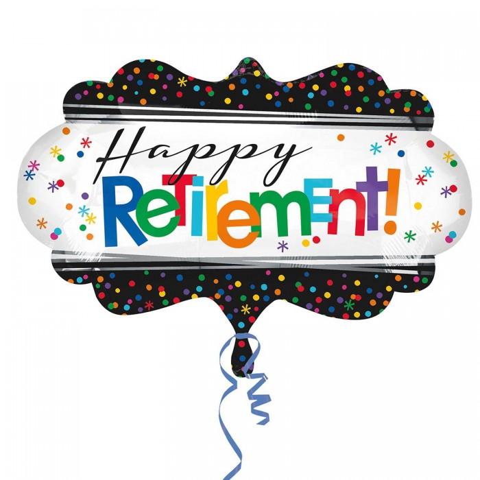 Amscan SuperShape Retirement Foil Balloon One Size noir