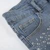 Trendy European-American Rhinestone Denim Shorts: Fashion-Forward, Versatile Streetwear