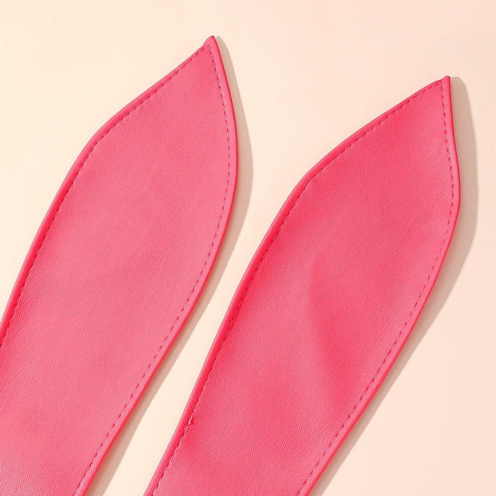 Elegant Knotted Waistband PU Leather Long Bowknot Ties For Skirts Dress Top Clothes Coat