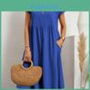 Cotton Linen A Line Dress With Pockets For Casual Summer Wear Womens Loose Fit Spring