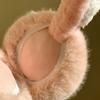 Portable Rabbit Plush Earmuffs 3D Bunny Fluffy Earmuffs Fashion Winter Ear Covers  For Women Ladies