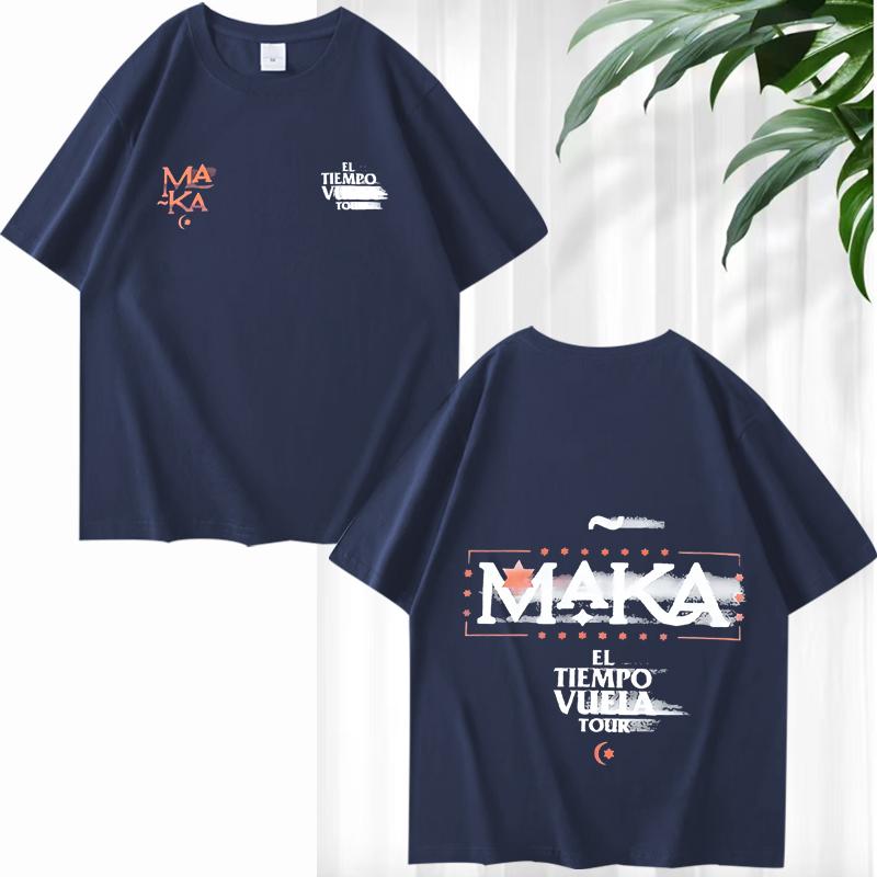Rapper Maka El Tiempo Vuela Tour Merch T Shirt men women funny Oversized 100% Cotton short sleeve Summer print Unisextops