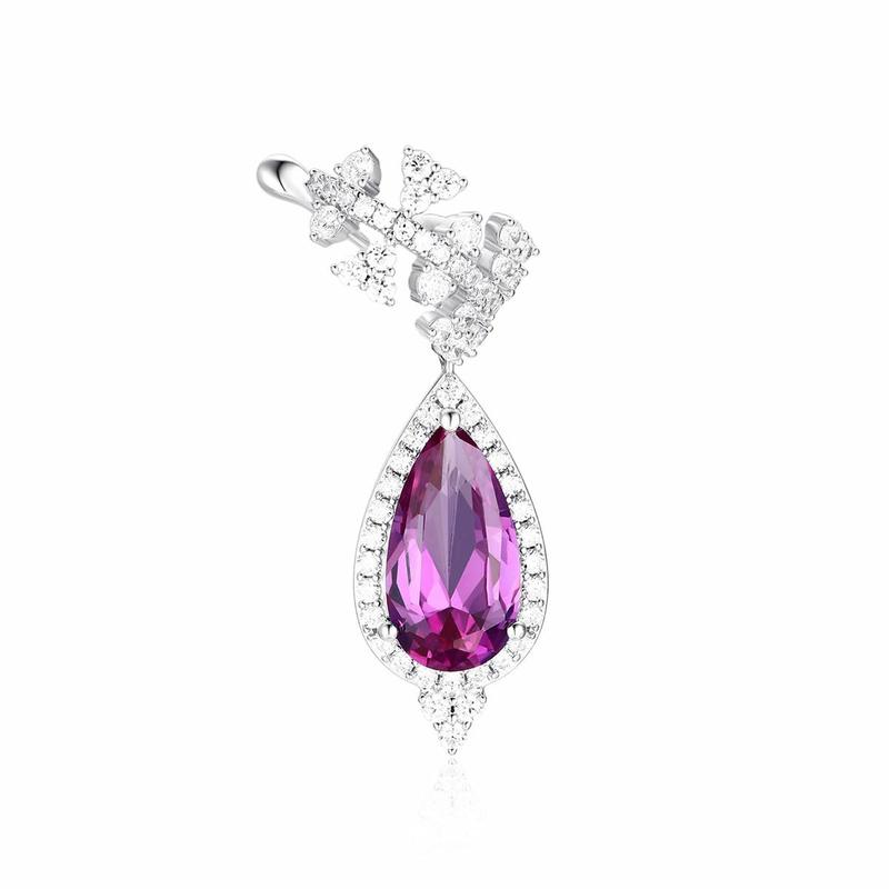 APM Monaco ear clip [Romantic Confession] Elegant and exquisite single water drop earrings can be worn without piercing, European AE14847XCC