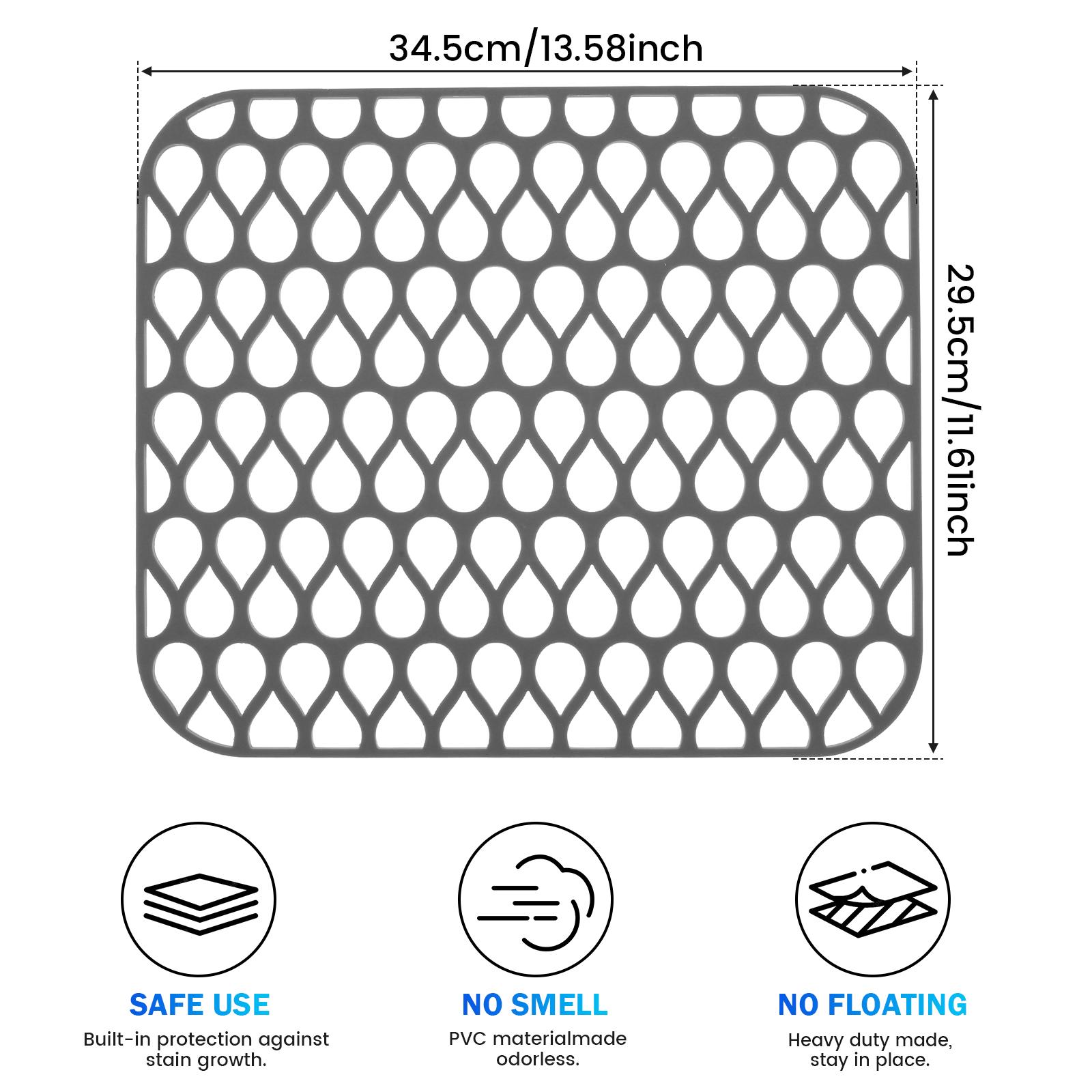 

1/2Pcs Silicone Sink Mats Heat-Resistant Countertop Protectors Anti-slip Foldable Sink Drain Mat Kitchen Sink Dishes Drying Pad 2 size
