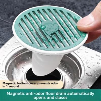 Kitchen and Bathroom Drain Seal with Magnetic Whale-Shaped Floor Drain