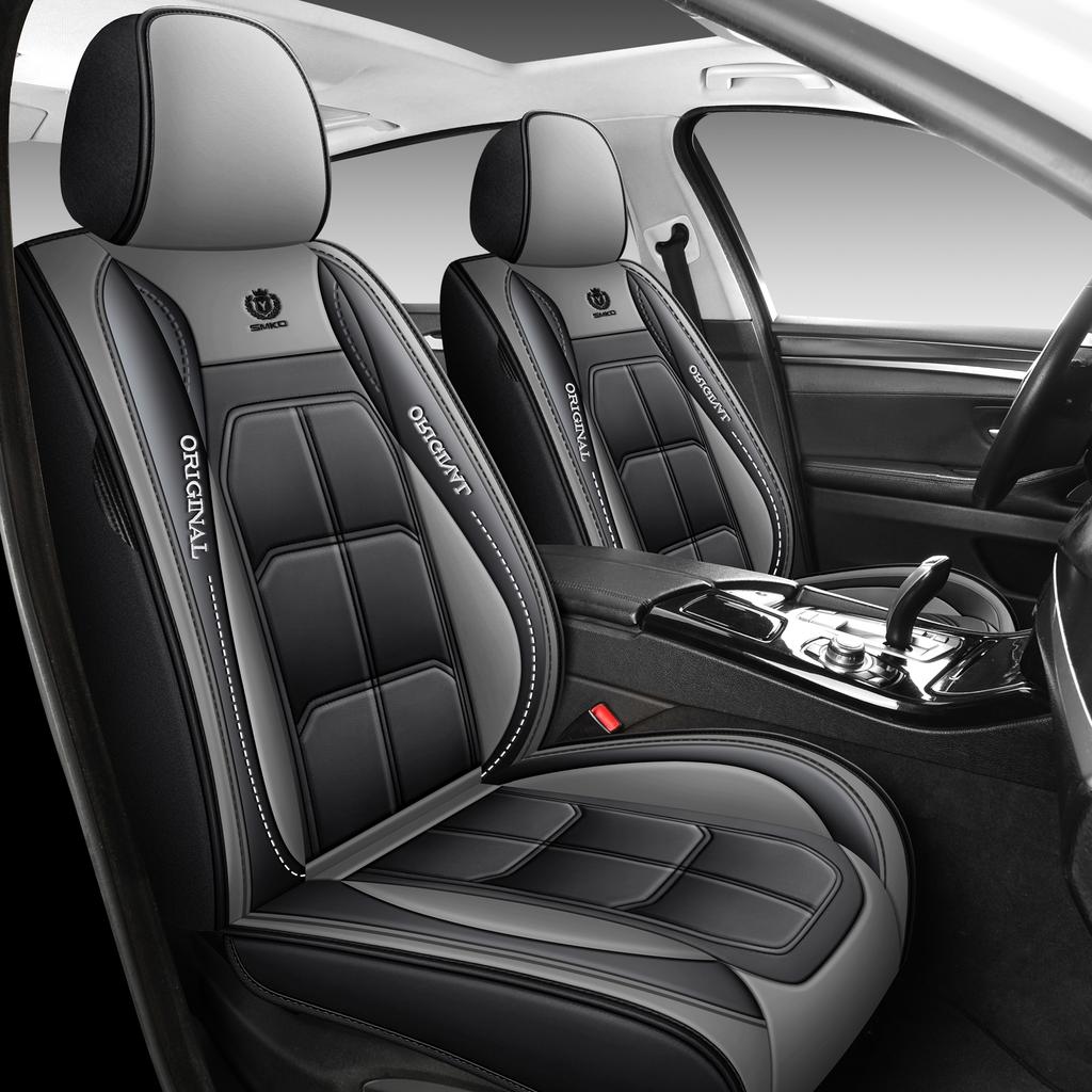 1 pezzo Coprisedile Auto Universale in Pelle PU Premium Tappetino Protettivo per Tutte le Stagioni con Morbido Cuscino Coprisedile Pacchetto Completo