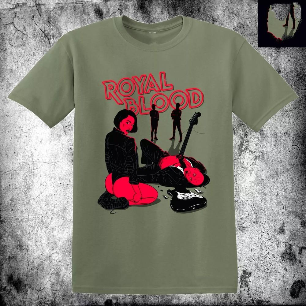 Royal Blood Hard Rock Band Tee Unisex Heavy Cotton T-SHIRT S-5XL Green Unisex T-Shirt XL