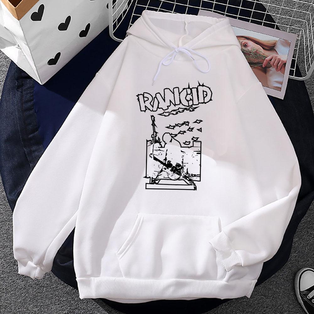 Fashion Rock Band Rancid Hoodies Men Casual Streetwear Sweatshirts Sudaderas Hombre Graphic Clothes Hooded Winter Hoodie