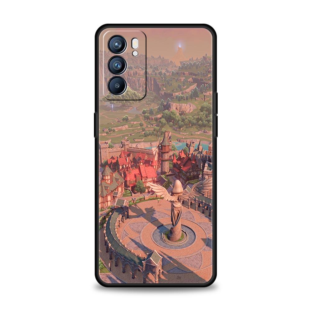 Carcasă Genshin Impact Landscape pentru Oppo Reno8 Reno7 Reno6 Pro Plus A54 5G Find X6 X5 A53 A52 A9 A15 A95 A17 A16 A76 A74 A57