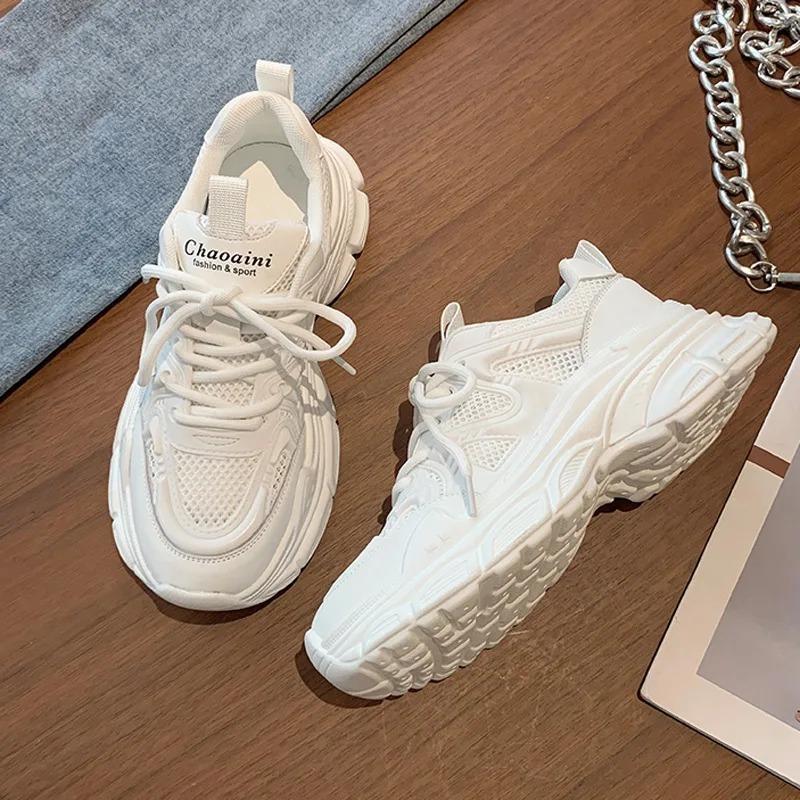 Dad Shoes, Women's Mesh Shoes, Breathable Women's Shoes, Running Shock Absorption, Light Sneakers, Platform Shoes