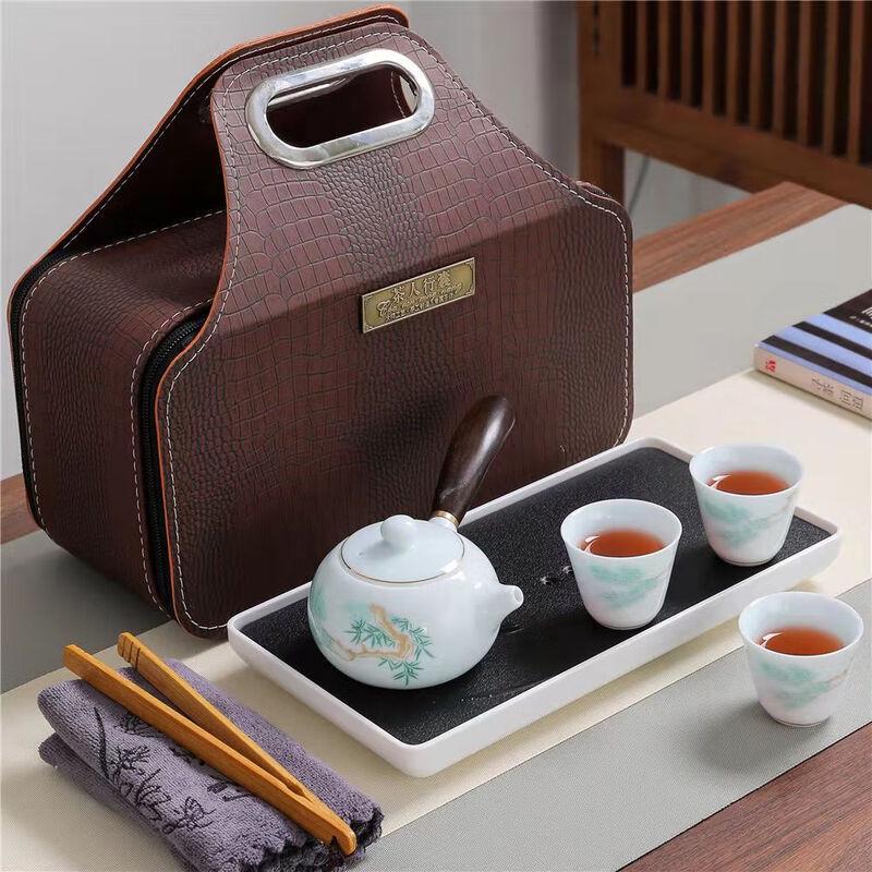 Chinese Mutton-Fat Jade White Porcelain Tea Set