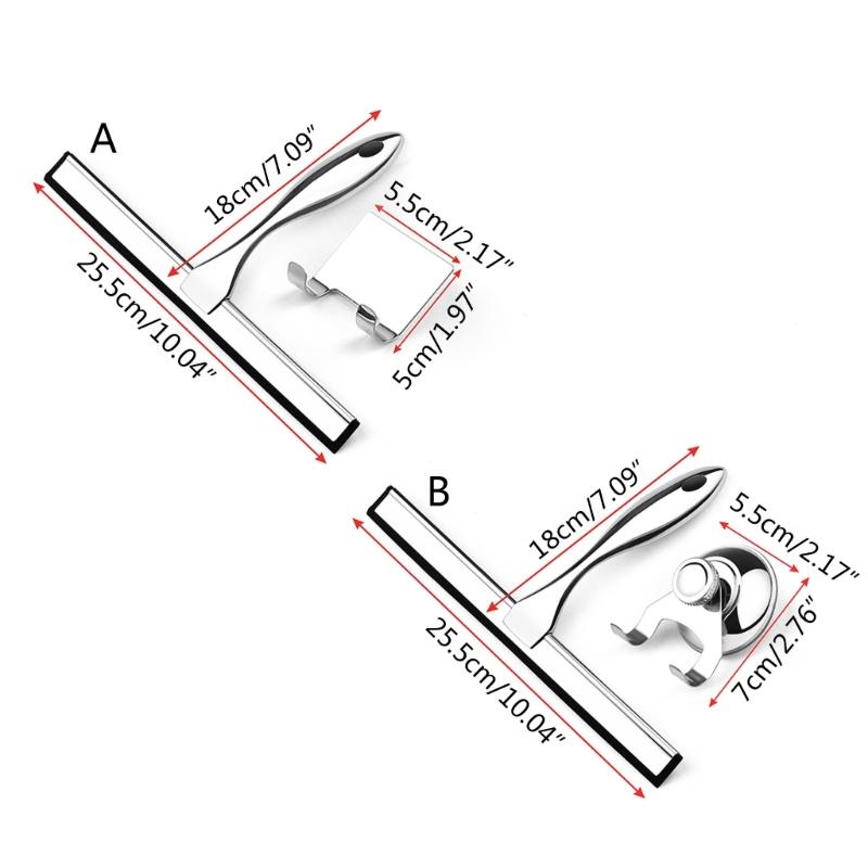 Stainless Shower Squeegee Cleaner Wiper Scraper Glass Cleaning Tools Water Blade for Cleaning Car Windows Shower Mirror