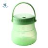 800/1200/1500ml Fresh Keeping Bucket Leak-Proof with Handle Silicone Food Storage Container Heat Resistant with Scale Kimchi Jar