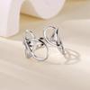 European & American Fashion Stainless Steel Geometric Open Ring - Hip Hop Style for Women