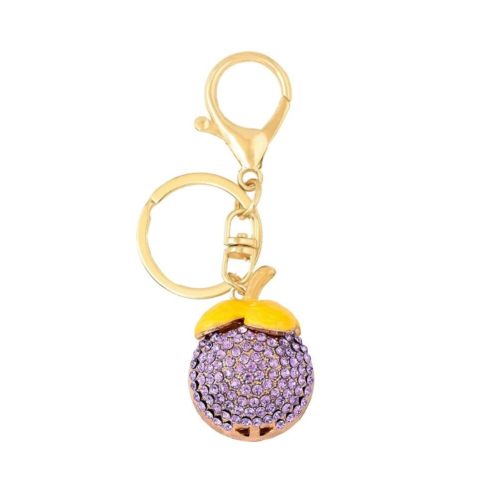 Enamel Simulation Fruit Keychain Cartoon Metal Key Rings Fruit Bag Pendant Keychain Jewelry