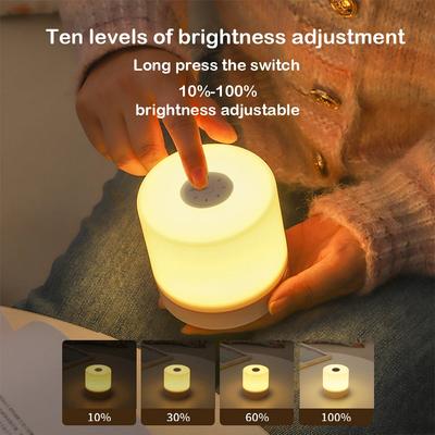 1PC Stepless Dimmable LED Night Light Touch Bedside USB Portable LED Table Lamp for Bedroom Decor Sleeping Night Light Kid Gift