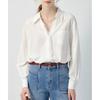 White long-sleeve women's shirt, 2026 spring new style, European style lace trim loose top
