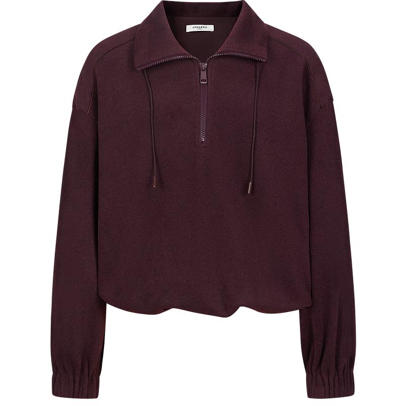 

JUZI ANNACO Women s Relaxed Stand-Collar Pullover Sweatshirt M