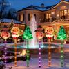 Pack of 6 Solar Christmas Decoration Ground Lights with Automatic Feature for Effortlessly Gardens and Patios