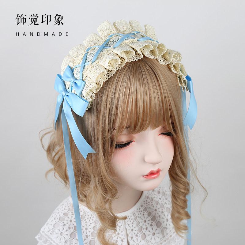 Lolita Headress Japanese Sweet Daily Girl Headband Original Handmade Lolita Headband Lace Hair Accessories