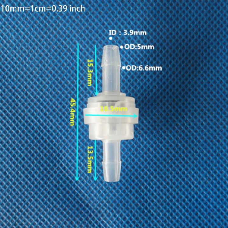 5/6/7/8mm/5-M10 Plastic One Way Inline Check Val Ve Gas Air Liquid Water Petrol