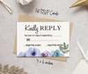 Inkdotpot 50 Blank RSVP Cards With White Envelopes Floral 4"x6" Response Cards-RSVP Reply Card For Wedding-Bridal Shower-Baby Shower-Rehearsal