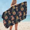 Cute Hedgehog Bath Towel Cartoon Beach Towel for Bathroom Hotel Gym Spa Sport Travel Camping Soft Absorbent Kitchen Dish Towel