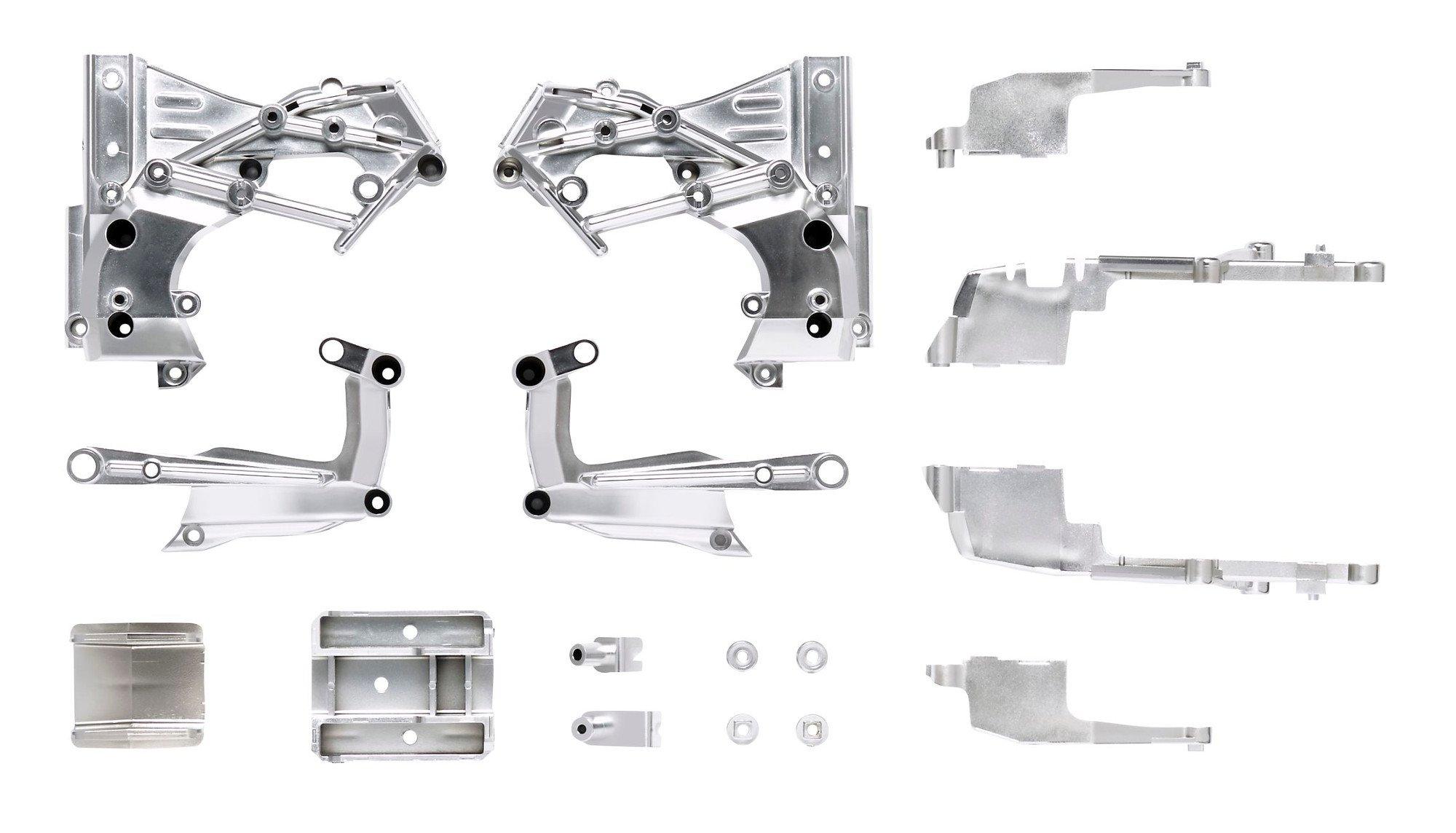

Tamiya Hop Up Options C Parts Glome Plating RC Parts 54822 No.1822 OP.1822 T3-01 (шасі) Напівматовий