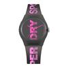 [P9934] - 'Superdry' Black Pink Silicone Watch - 45 Mm