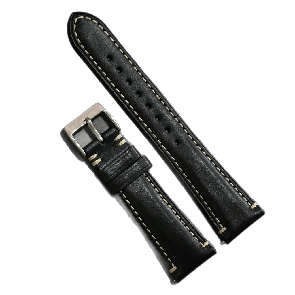 High-Quality Retro Genuine Leather Pin Buckle Watch Strap for Men and Women, Top Layer Cowhide Watch Band