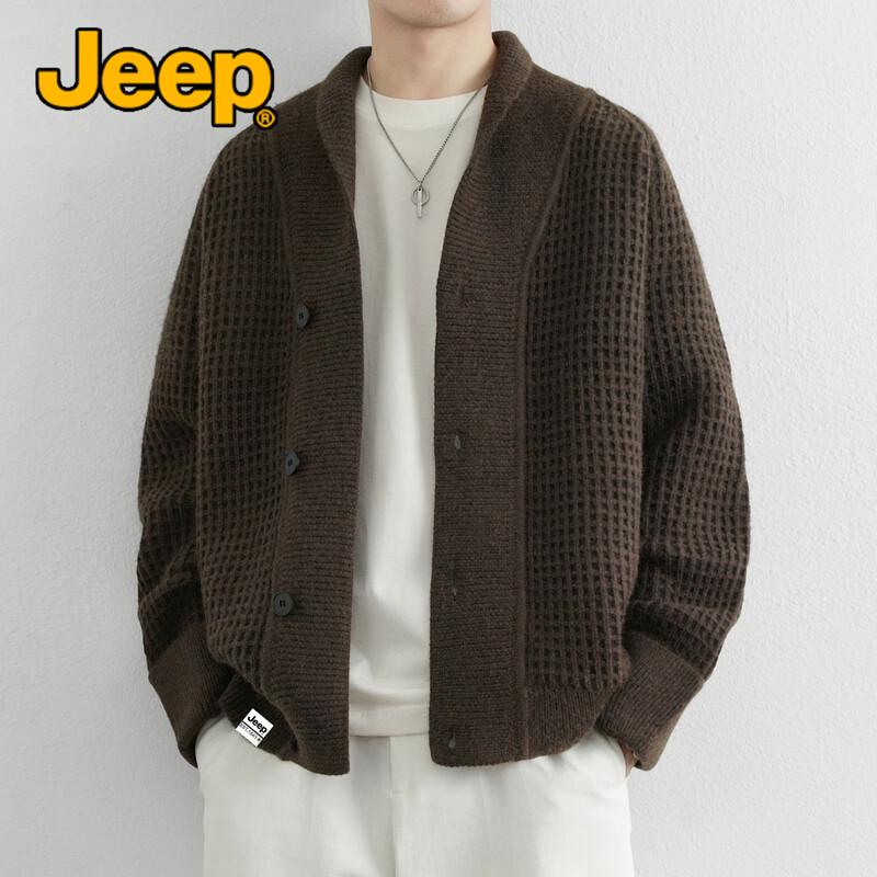 JEEP Men's Casual Knit Cardigan Sweater