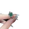 National Style Jade Advanced Sense Cold Wind French Irregular Opening Ring Personality Ring