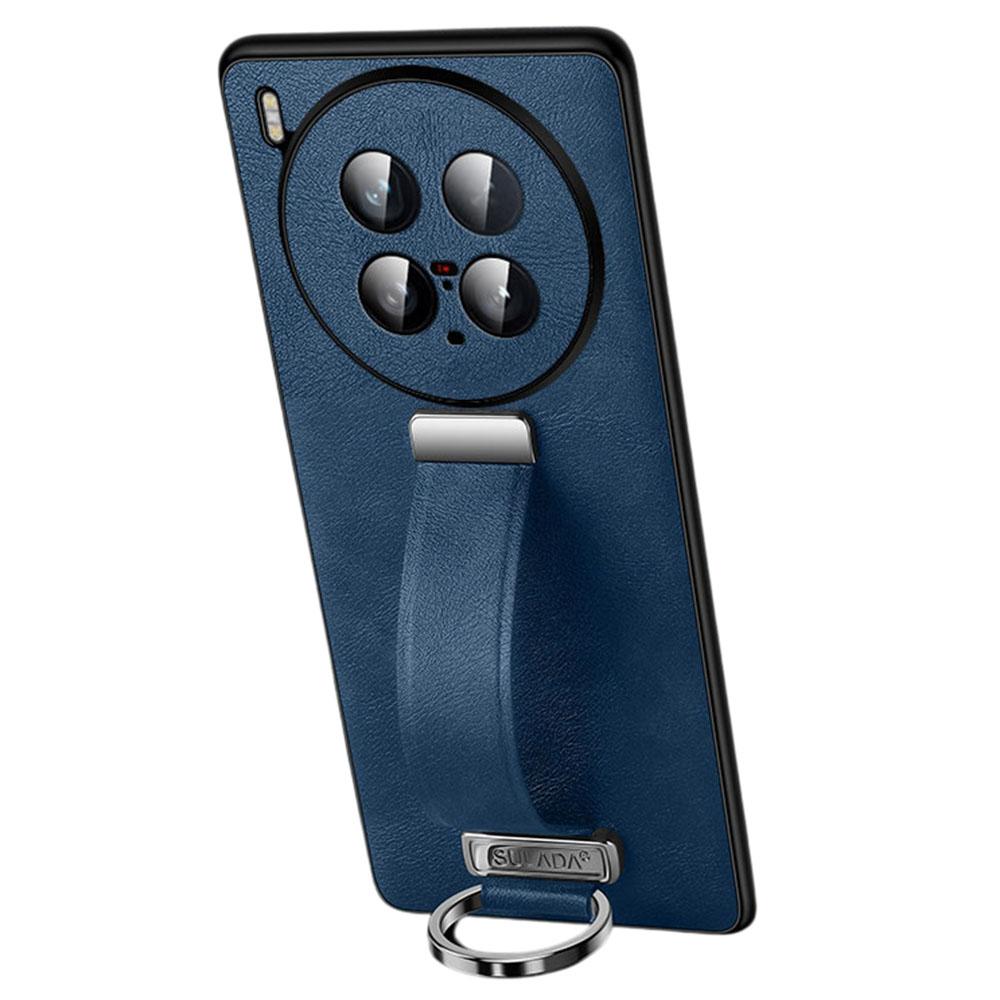 

SULADA Серия Fashion для vivo X200 Ultra 5G Чехол Ремешок Подставка Кожаная Задняя Крышка для Телефона Blue