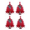 4pcs Christmas Tree Cutlery Holder for Kitchen Tableware Fork Knife Spoon Bags