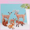 Simulation Of Animal Reindeer Squirrel Red Fox Model Set Whitetailed Deer Hand