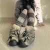 Sweet Christmas Leg Warmers Knitted Leg Sleeves Harajuku Long Leg Socks Winter Warm Boot Cuffs Toppers for Womens Girls