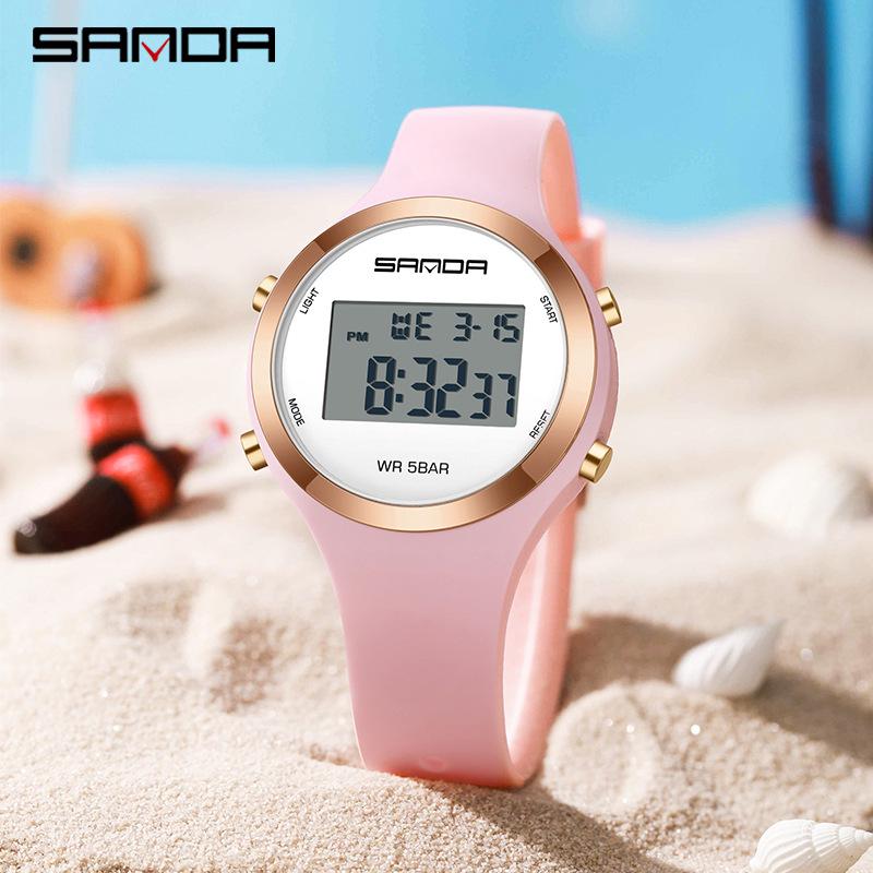 Sanda Colorful Multi-Function Waterproof Sports Watch for Men & Women