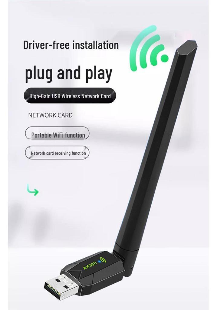 USB Wireless Network Adapter - Driver-Free, Gigabit, for Desktop & Laptop, 360° WiFi Receiver, Unlimited Mini Connectivity