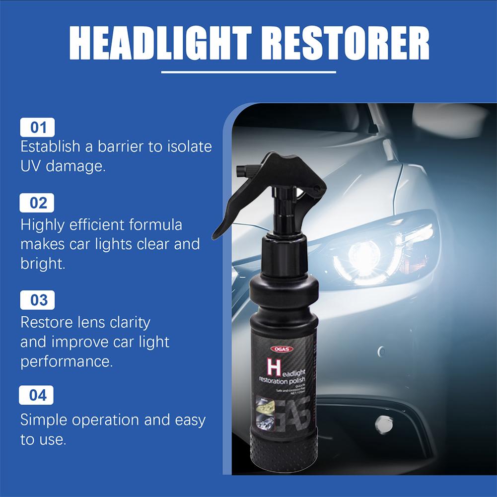 Headlight Restoration Liquid Automobile Headlight Lens Polish Repair Ceramic Kit Liquid Headlight Restore Headlight Restora K2F4