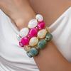 Acrylic Irregular Bracelet Candy Colored Oval Bracelet with Exaggerated Personality Niche Fashion Temperament and Handmade Accessories