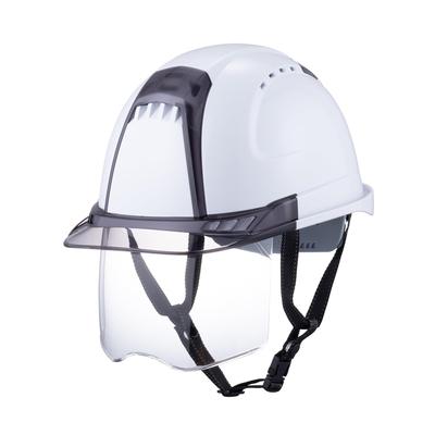 TOYO Venti Plus Helmet with Styrofoam Shield, Filled, White/Smoke/Clear, No. 391F-S-C
