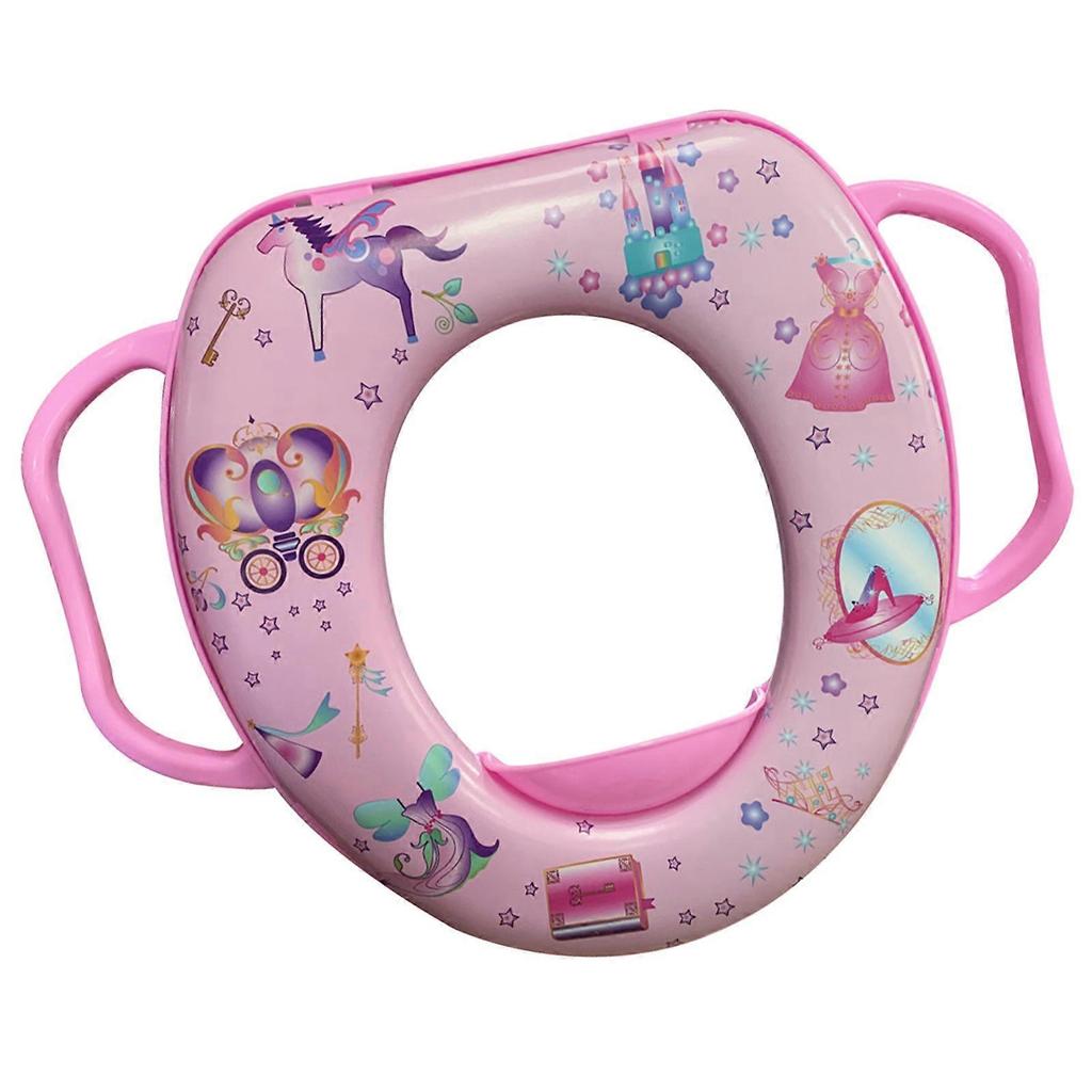Baby Potty Training Seat Soft Cushion Cartoon Hygienic Universal Toilet Potty Seat with Armrest for for Toddlers