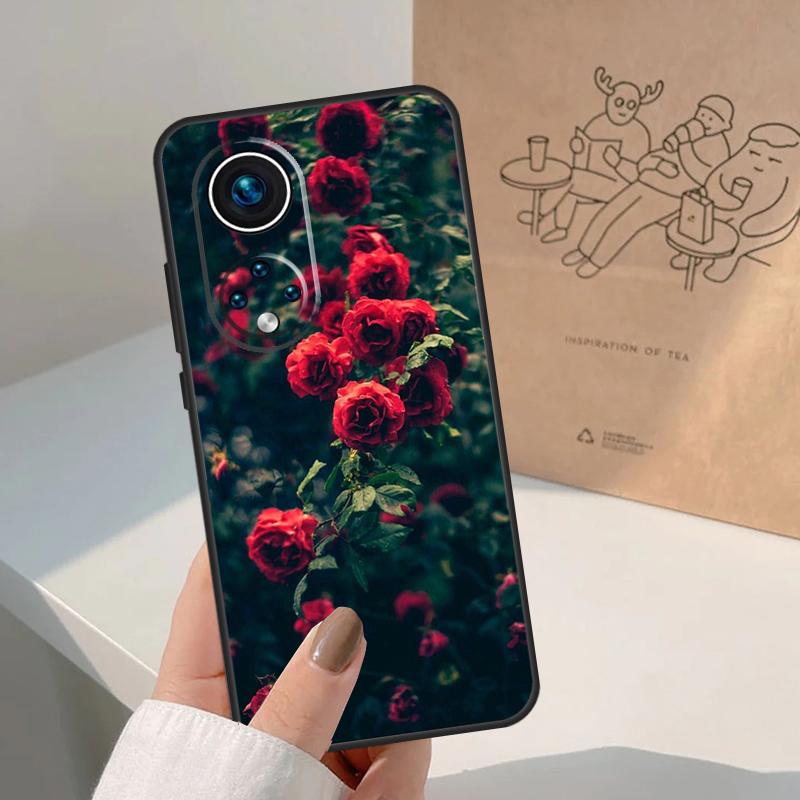 Beautiful Garden Red Roses Flowers For Honor Magic 7 Lite 5 6 8 Pro Case For Honor 400 200 90 70 50 X8c X8b X9a X9b X9c X9d Win