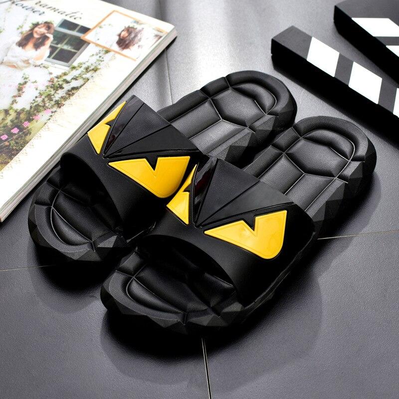 Men Slippers Lace -Up Shoes Thick Sole Non -Slip White Sandals Summer Slides Beach Shoes Man Slipper Fish Shower Rubber Flip Flops